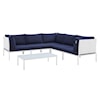 Modway Harmony Outdoor 6-Piece Aluminum Sectional Sofa Set