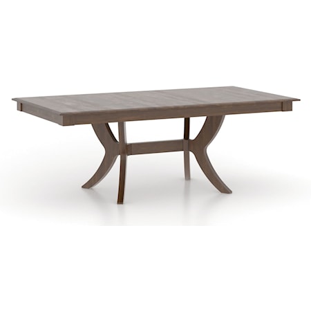 Transitional Customizable Rectangular Dining Table with Trestle