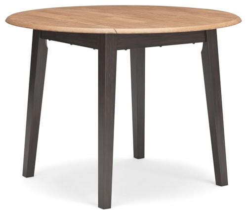 Casual Round Dining Table with Drop Leaves