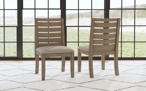 Modern Upholstered Ladderback Side Chair