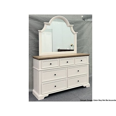 Dresser and Mirror Set