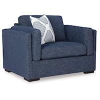 Contemporary Oversized Chair with Arm Pillows