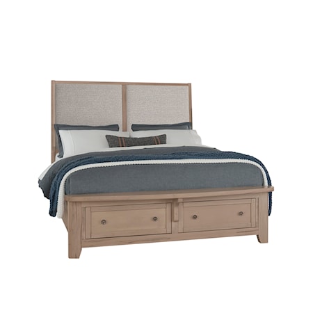 Queen Upholstered Storage Bed