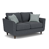 Mid-Century Modern Loveseat with Tapered Arms