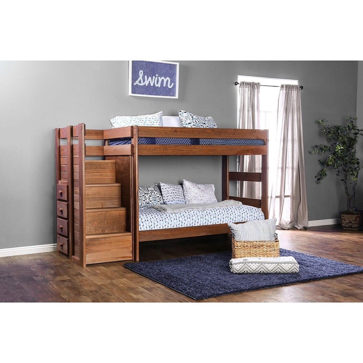 Furniture of America Ampelios Twin Bunk Bed