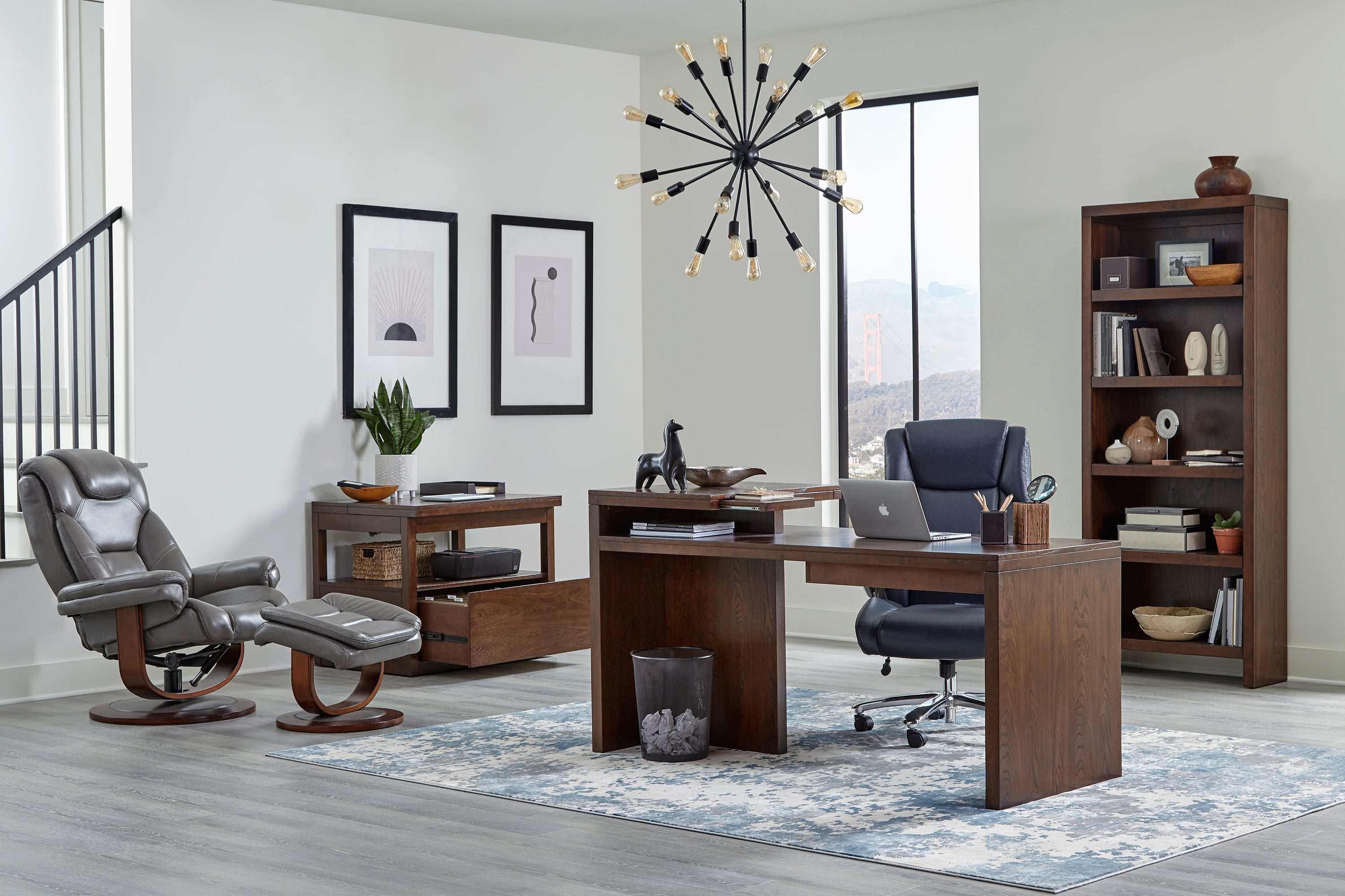 Parker Living Monarch Reclining Swivel Chair and Ottoman