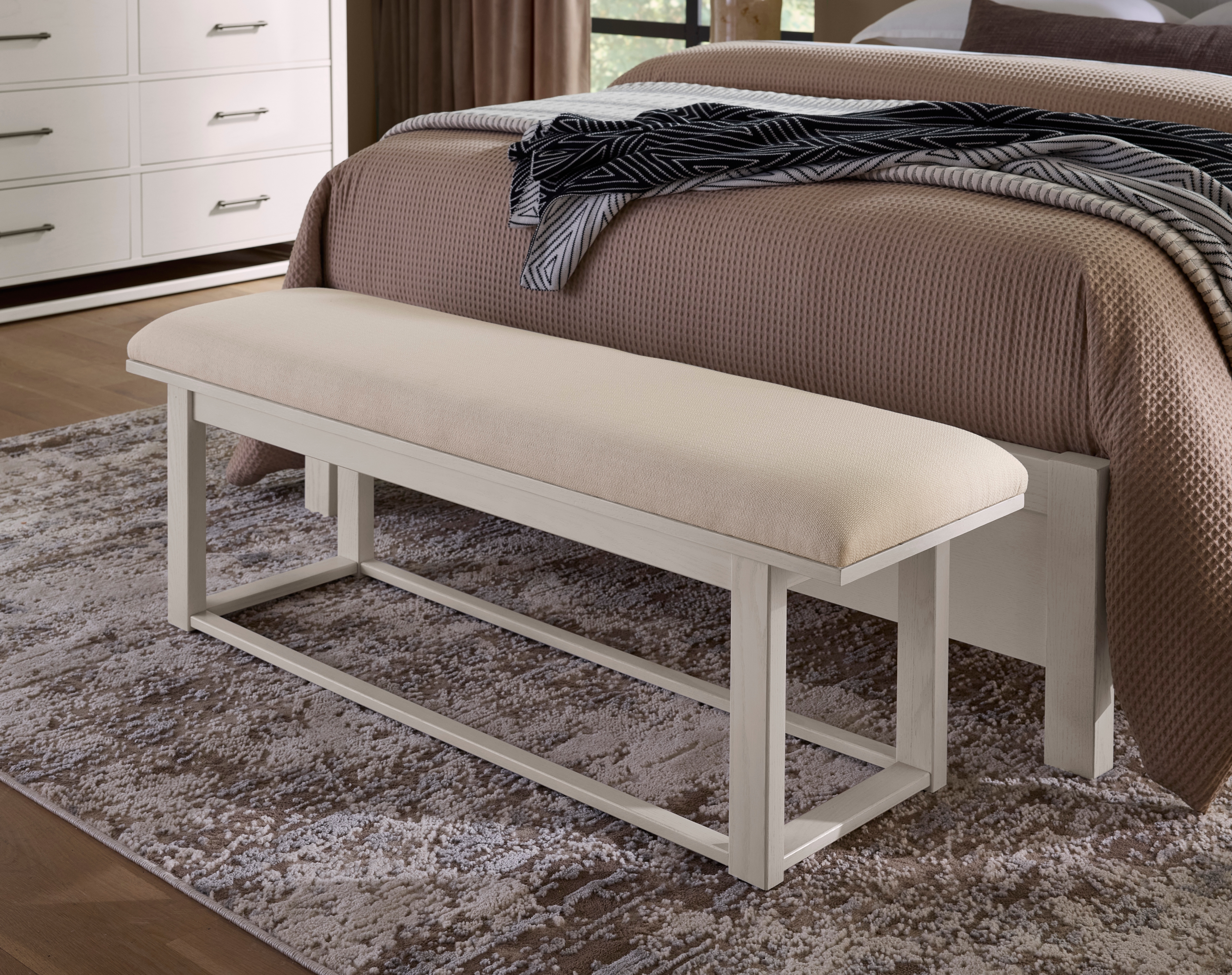 Transitional Upholstered Bench