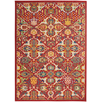 4' x 6' Red Multicolor Rectangle Rug