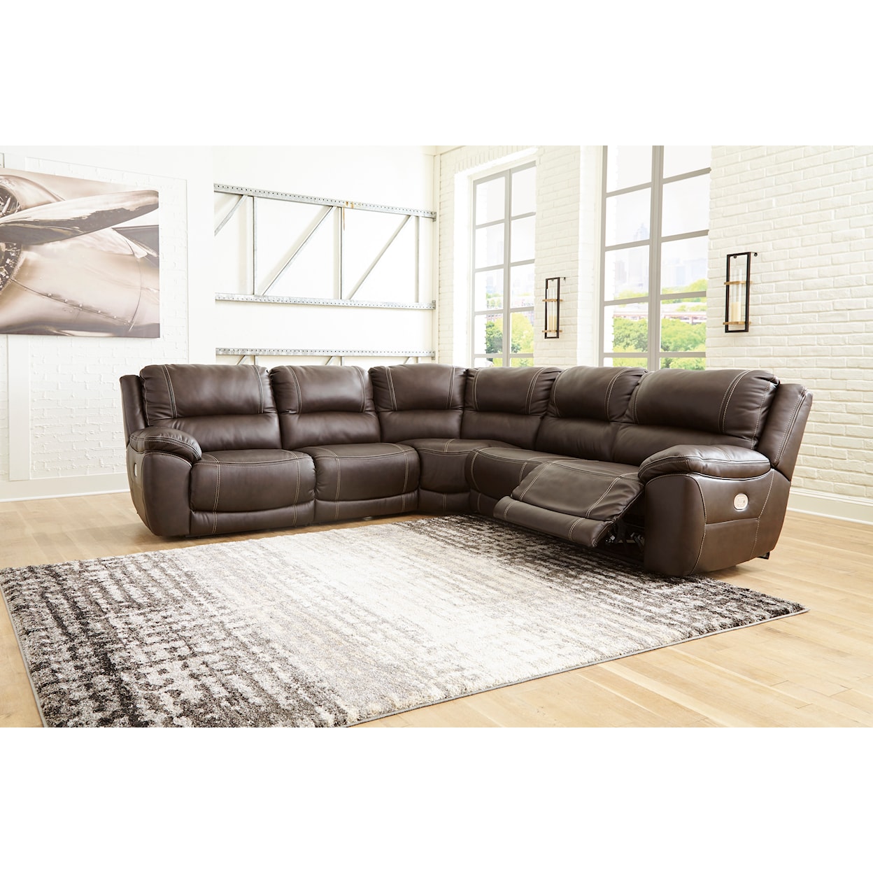 Signature Design by Ashley Dunleith 5-Piece Power Reclining Sectional