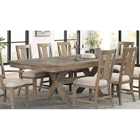 Rustic Tybee Dining Table with 20' Removable Leaf