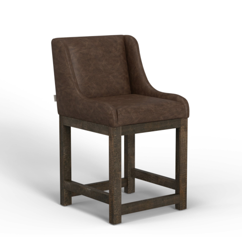 Transitional Upholstered Counter-Height Barstool