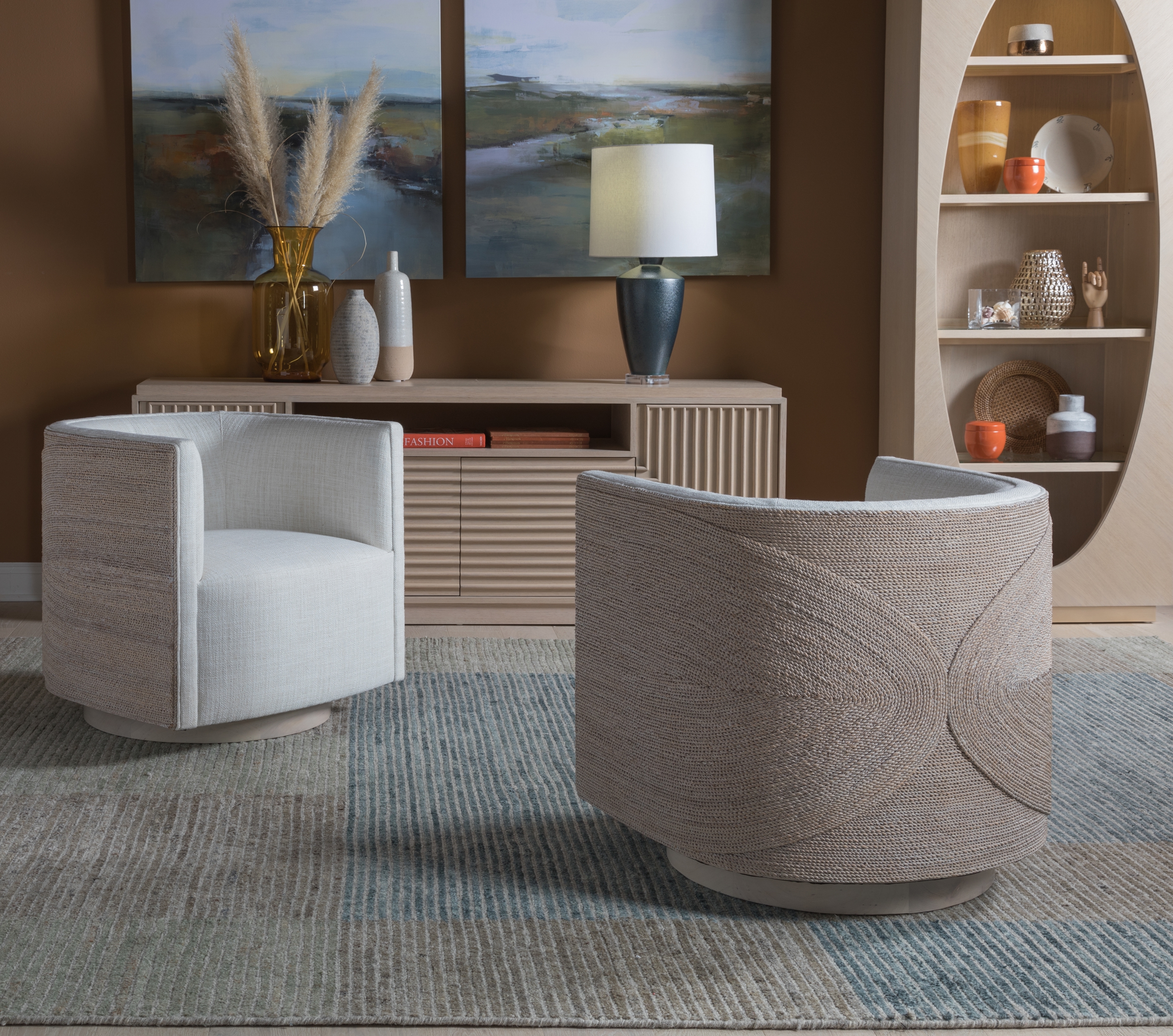 Artistica Artistica Upholstery Woven Swivel Chair