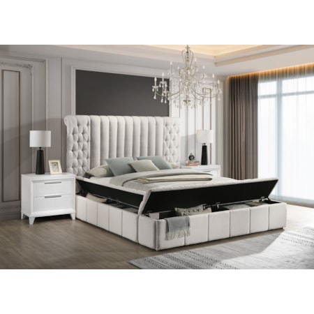 Upholstered Storage Bed - Queen