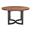 Moe's Home Collection Bent Bent Round Dining Table 54" Smoked