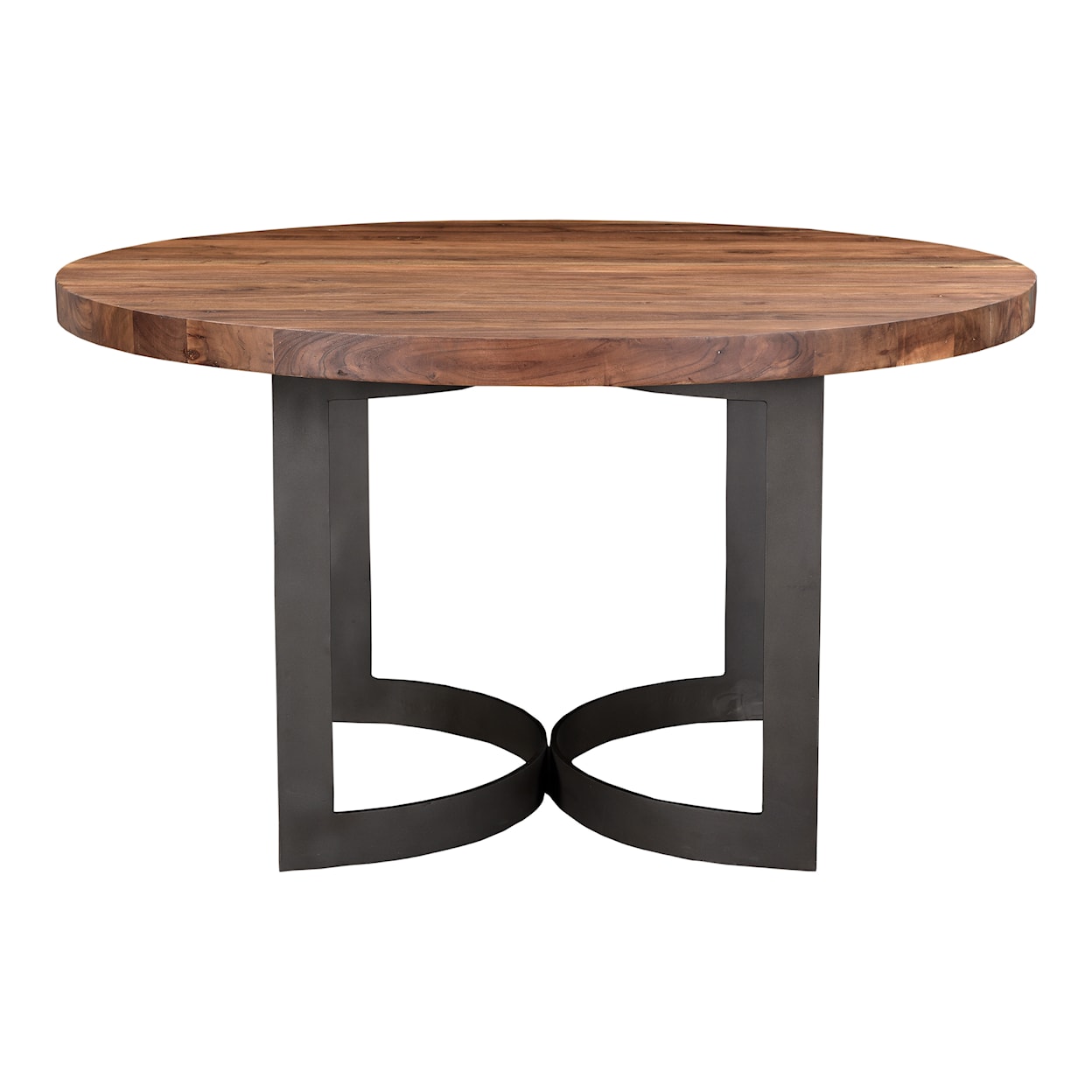 Moe's Home Collection Bent Bent Round Dining Table 54" Smoked