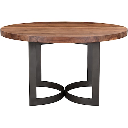 Bent Round Dining Table 54" Smoked