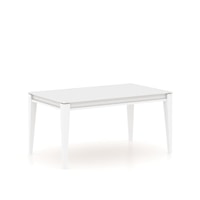 Transitional Glass Top Dining Table with Frosted Glass