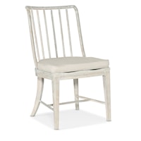 Casual Side Chair with Loose Performance Fabric Seat Cushions