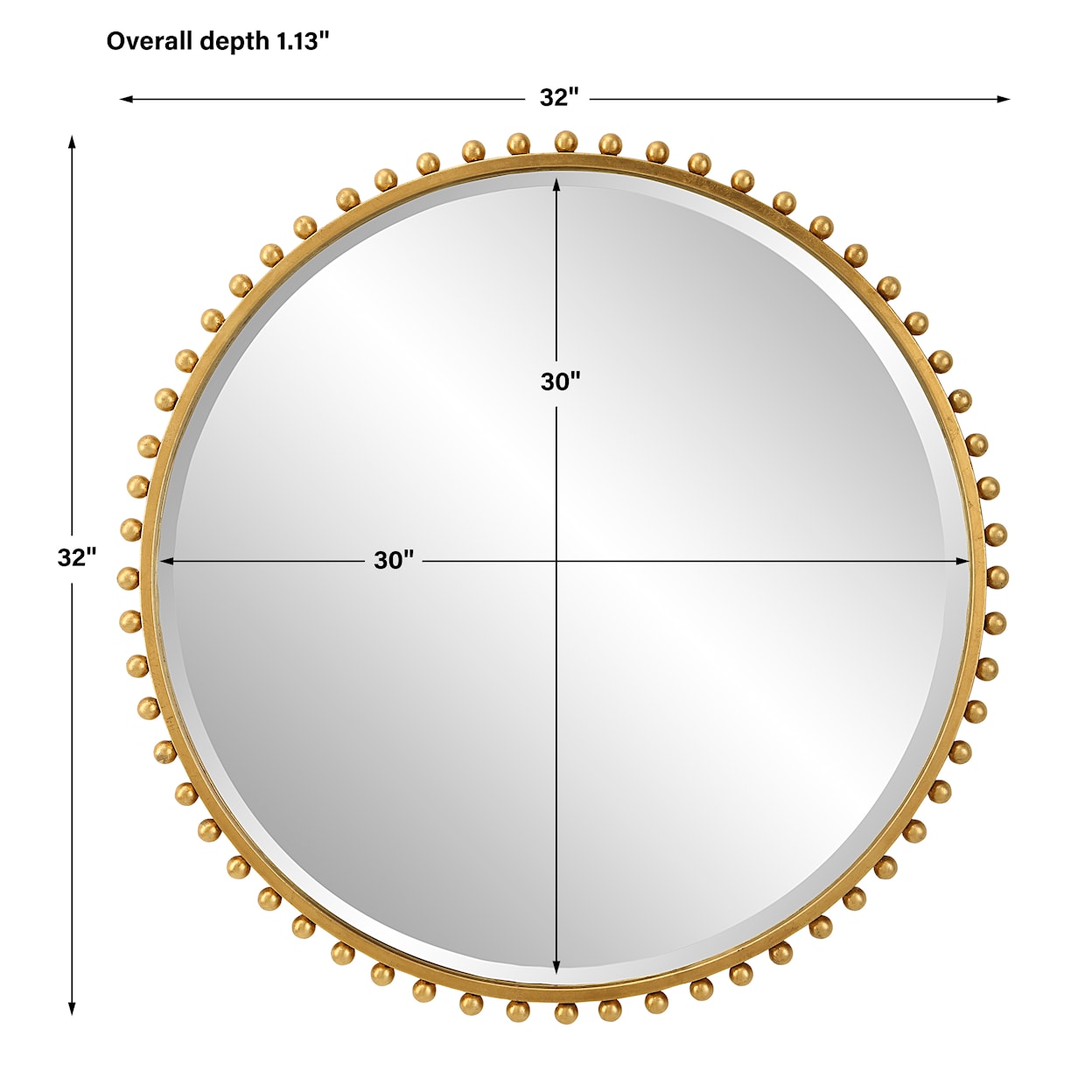 Uttermost Taza Taza Gold Round Mirror