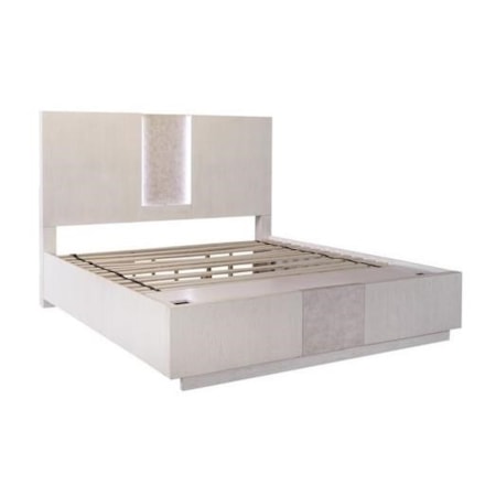 King Panel Storage Bed