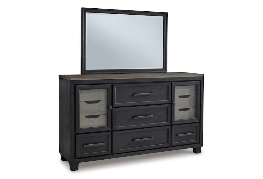 Foyland Dresser and Mirror by Signature Design by Ashley at VanDrie Home Furnishings