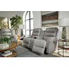 Bravo Furniture Oren Pwr Wall Saver Reclining Console Love w/ HR