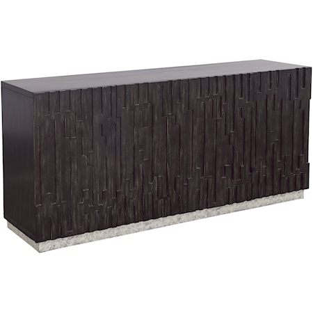 Contemporary Four Door Credenza