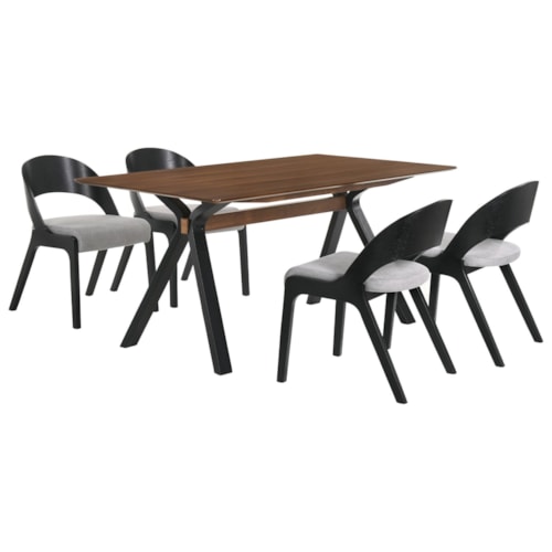 Mid-Century Modern 5-Piece Dining Set