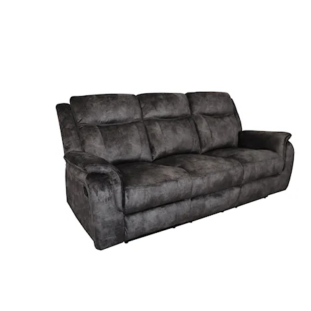 Casual Upholstered Dual Reclining Sofa with Manual Footrest