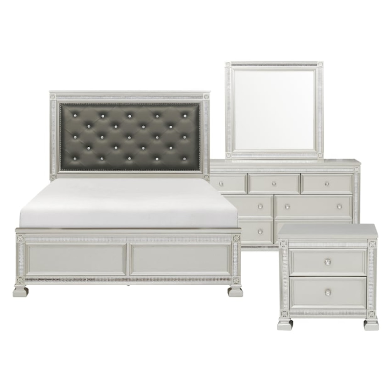 Homelegance Furniture Bevelle 4-Piece Queen Bedroom Set