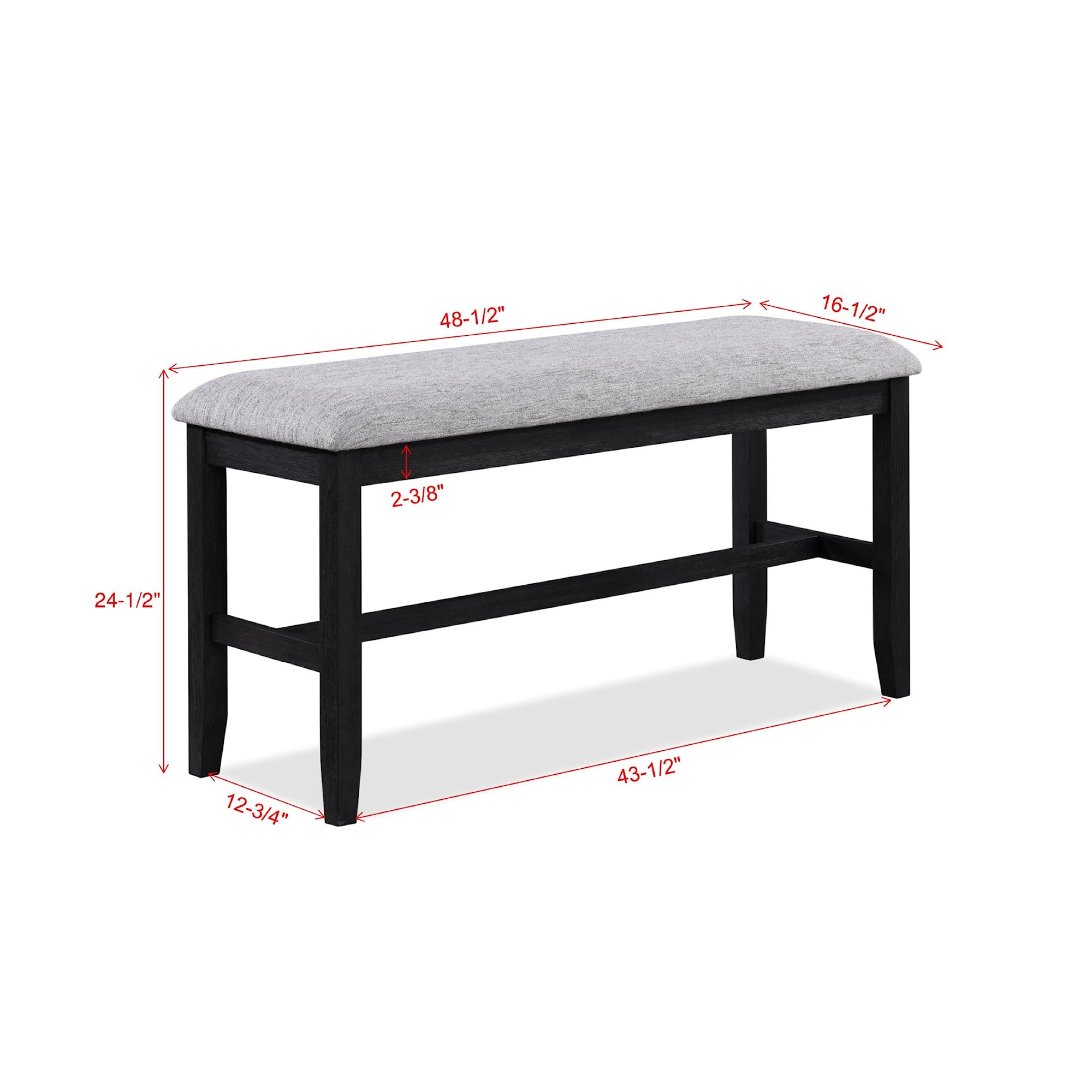 Crown Mark Buford 2773LG-BENCH Buford Transitional Counter Height ...