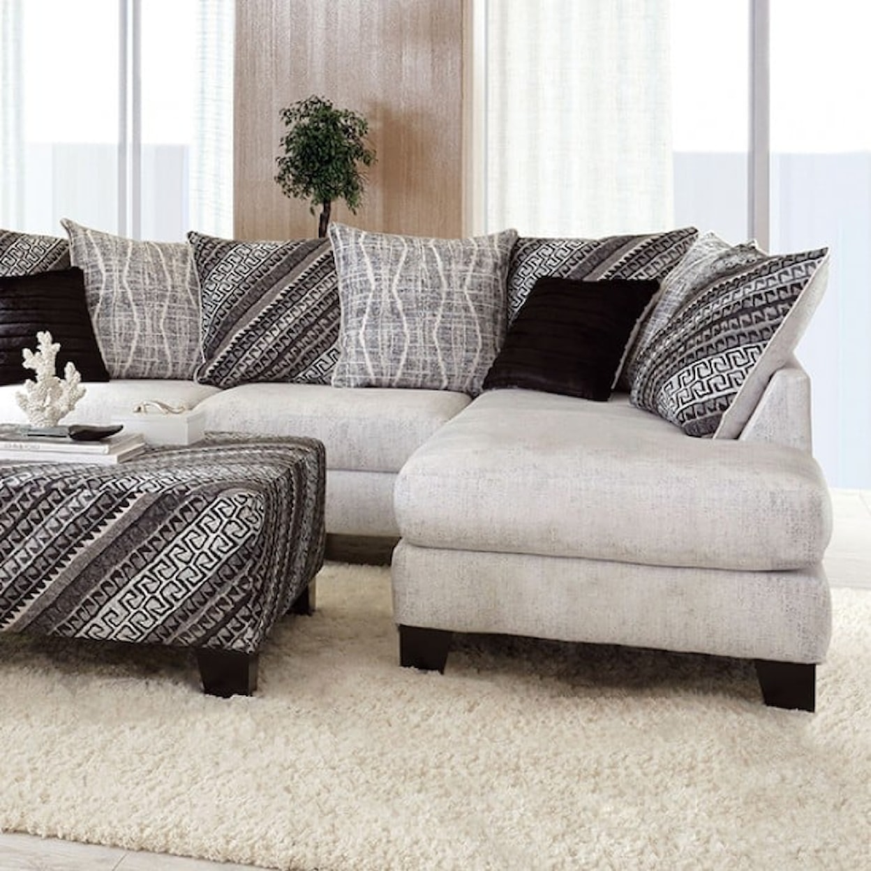 Furniture of America Eimear Sectional Sofa