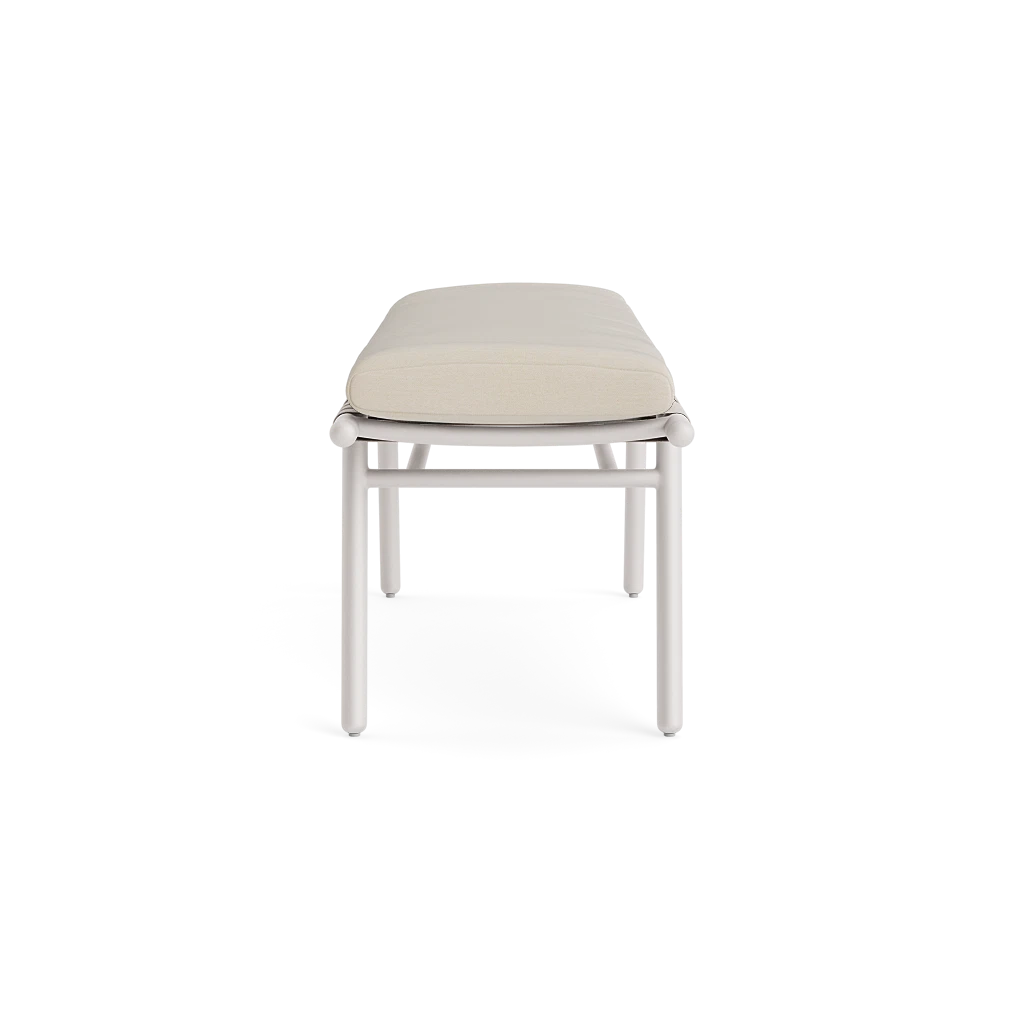 51" Aluminum Dining Bench w/Strap Accent