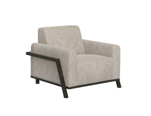 Contemporary Armchair with Throw Pillow