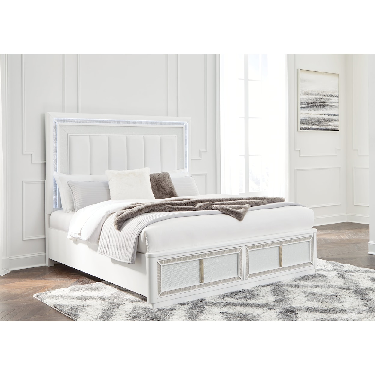 StyleLine Chalanna Queen Upholstered Storage Bed