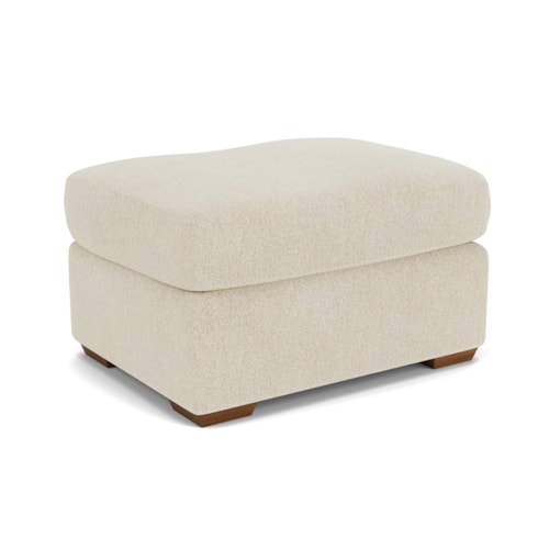 Casual Ottoman with Block Feet