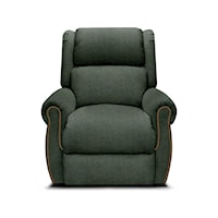 Casual Swivel Glider Recliner with Nailhead Trim