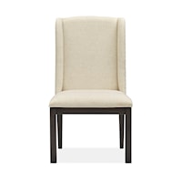 Modern Farmhouse Upholstered Dining Side Chair with Nailhead Trim