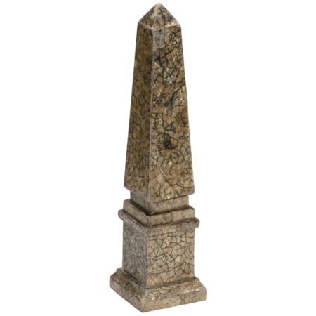 Gold Tortoise Capiz Obelisk (Sm)