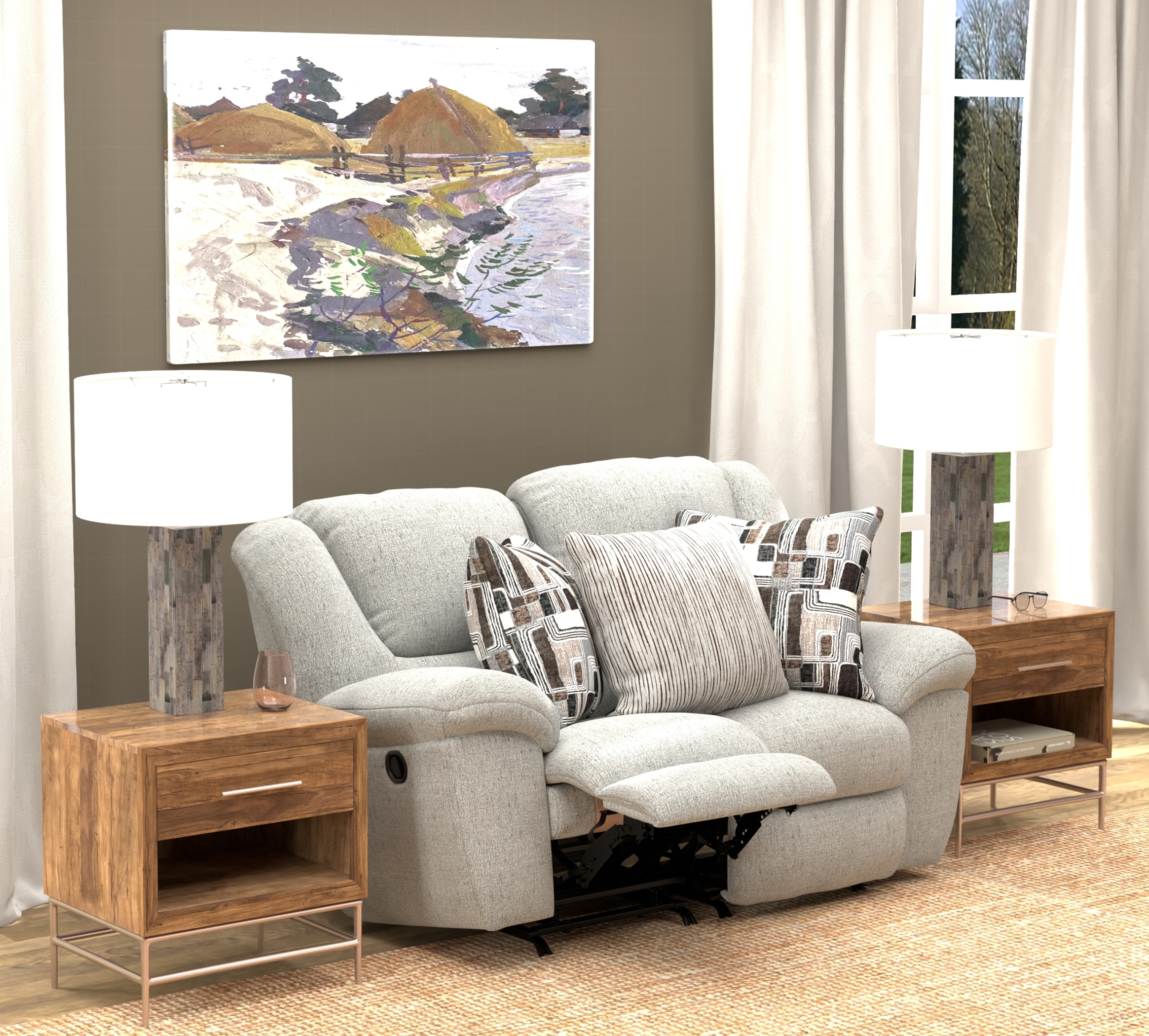 Catnapper Trifecta Manual Rocker Reclining Loveseat