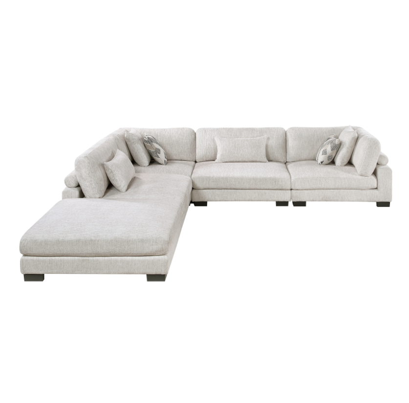 Homelegance Tinley 5-Piece Sectional Sofa with Ottoman
