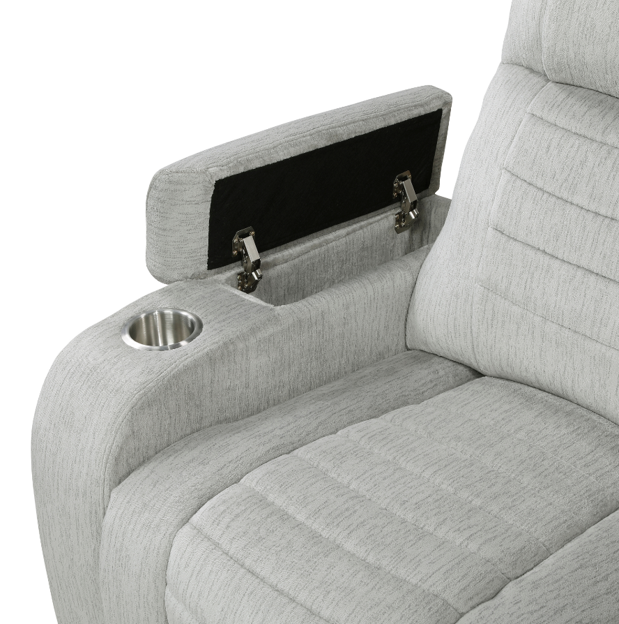 Homelegance Ronan Dual Manual Reclining Sofa with LED Lights