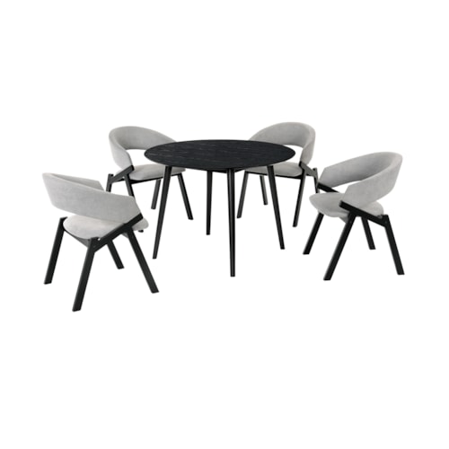 Mid-Century Modern 5-Piece Dining Set