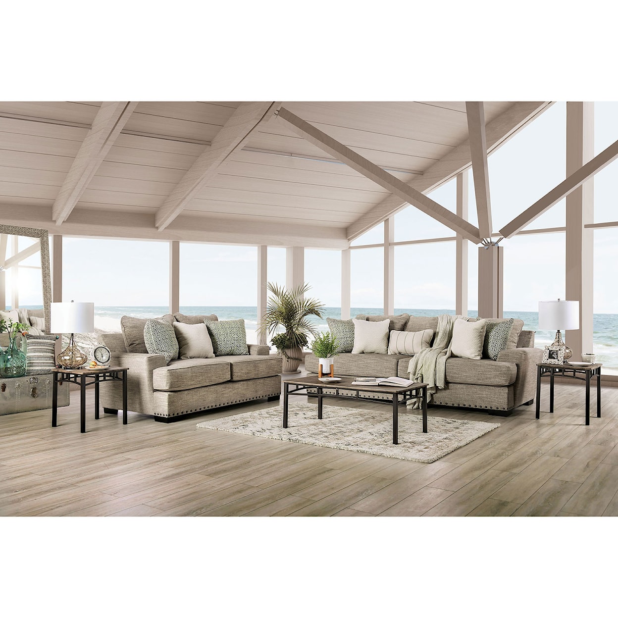 Furniture of America Maureen Sofa + Loveseat