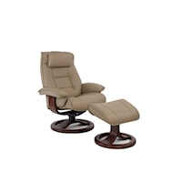 Modern Mustang R Small Manual Recliner With Footstool