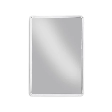 Contemporary Accent Mirror with White Trim
