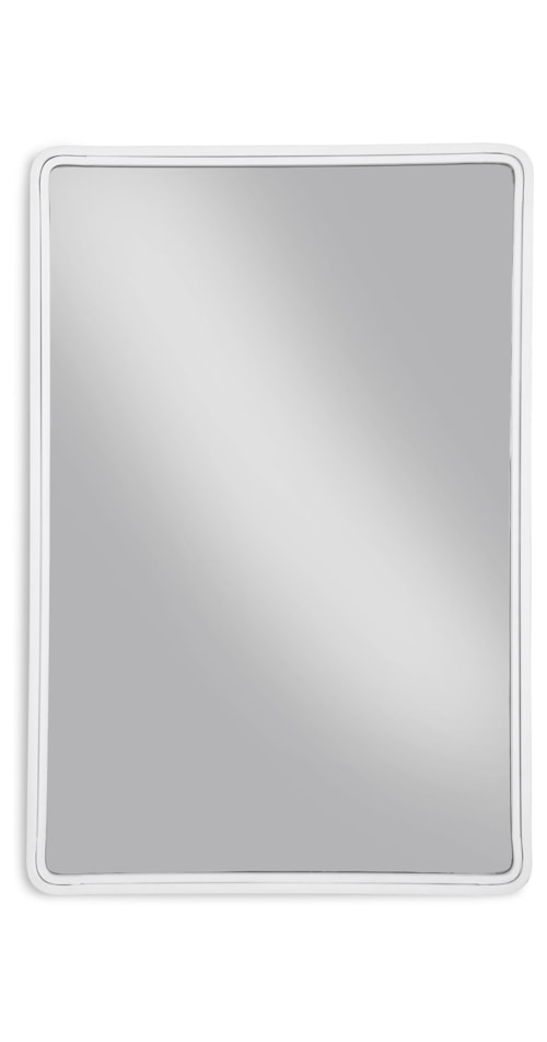 Contemporary Accent Mirror with White Trim