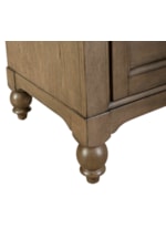 Liberty Furniture Americana Farmhouse Transitional Credenza & Hutch Set with Built-in Lighting