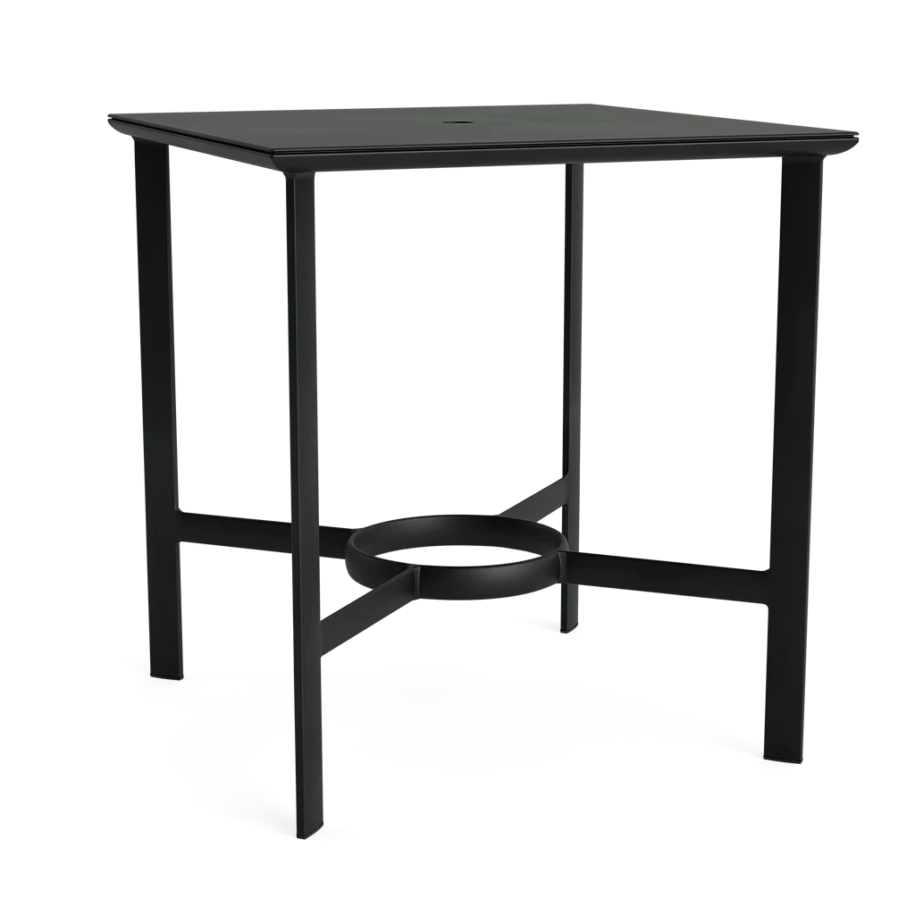 36" Sq. Aluminum Pub Table w/Umbrella Hole