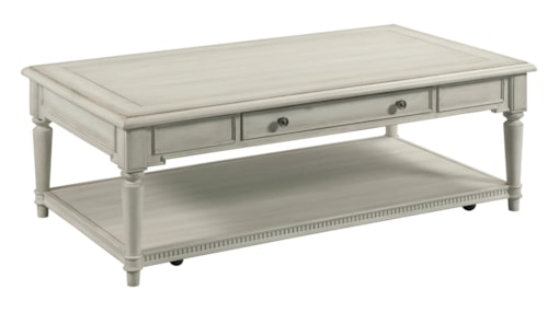 Farmhouse Coffee Table with Casters